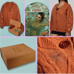 Taylor Swift Medium/Large - Showgirl - Orange Sparkle Cardigan Box Set